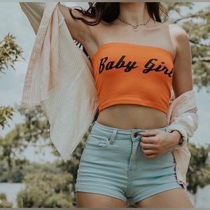 Forever 21 Orange Tube Top